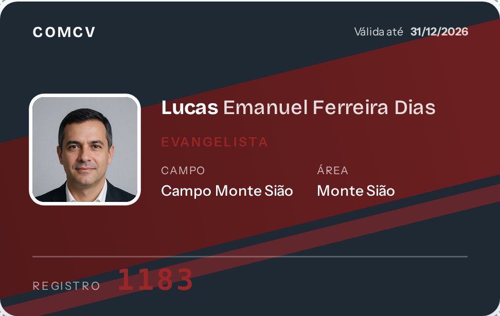 Credencial · Faixa, frente