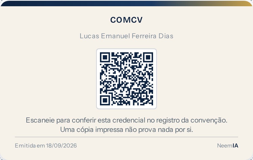Credencial · Arco, verso